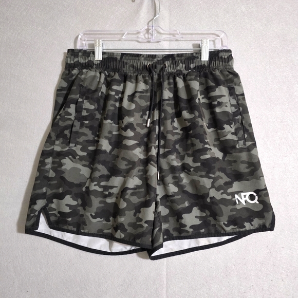 Lot Of 2 Mens NFQ (Never Fxxxing Quit) Training Shorts Unlined Size Large - Picture 1 of 12